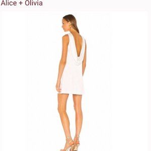 Alice + Olivia Ivory Backless Dress